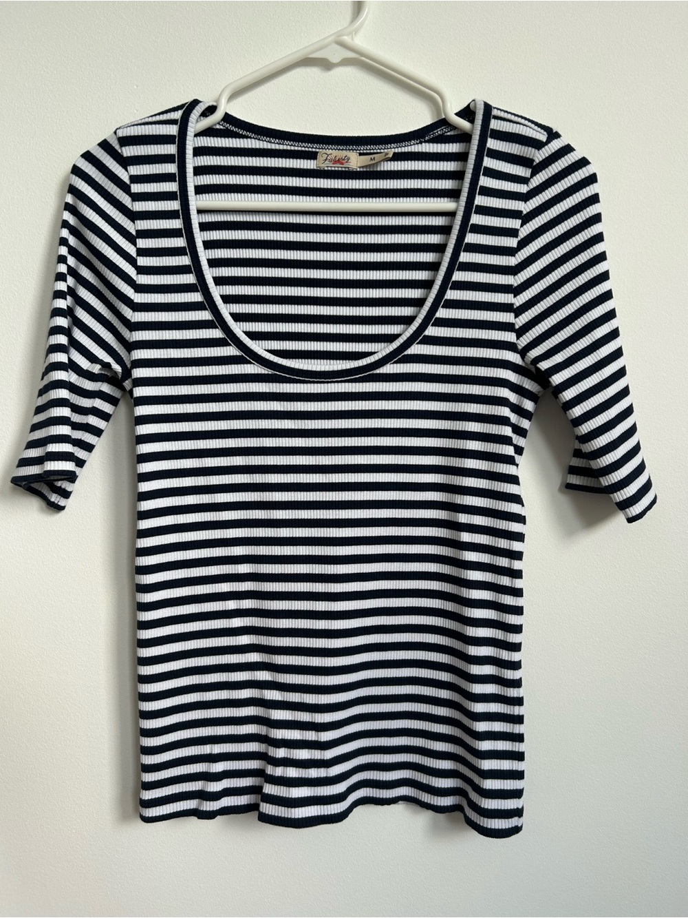 Faherty Women’s Striped Freestyle Ribbed Shirt Medium